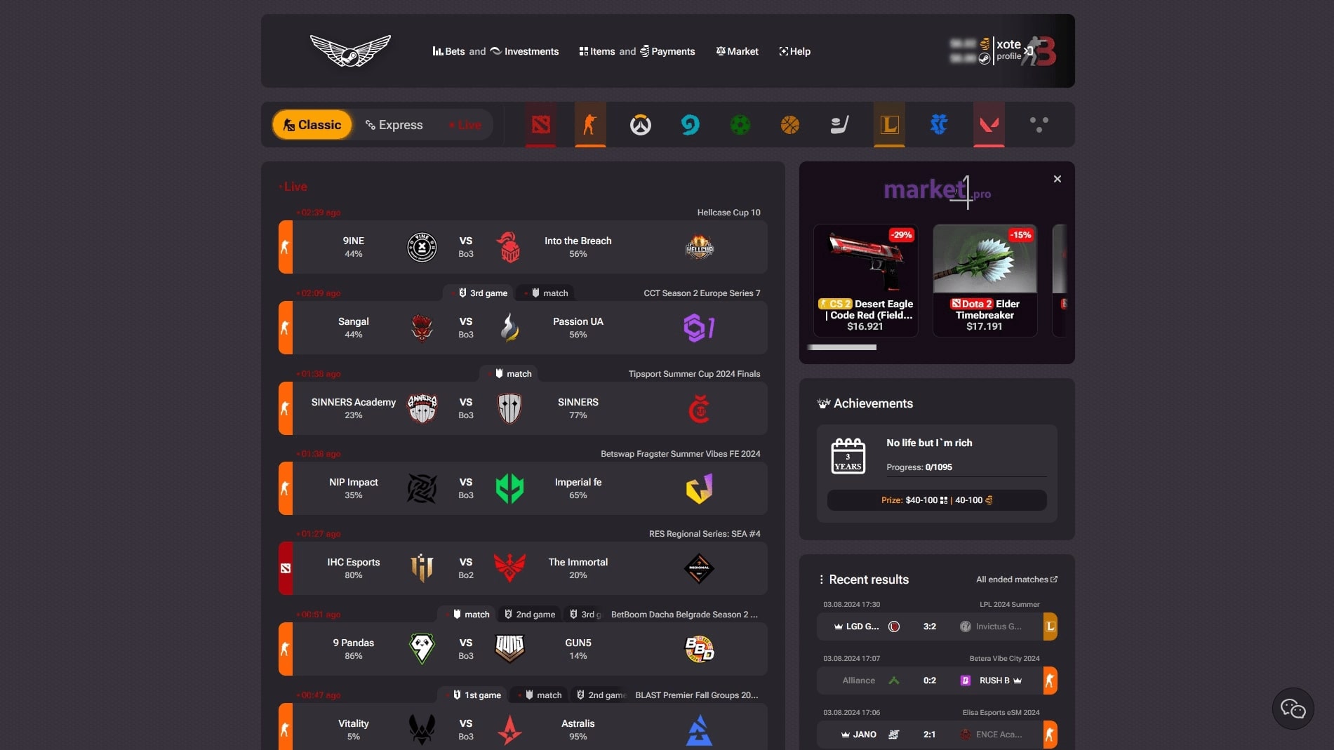 Bets4.pro Main Page ScreenShot