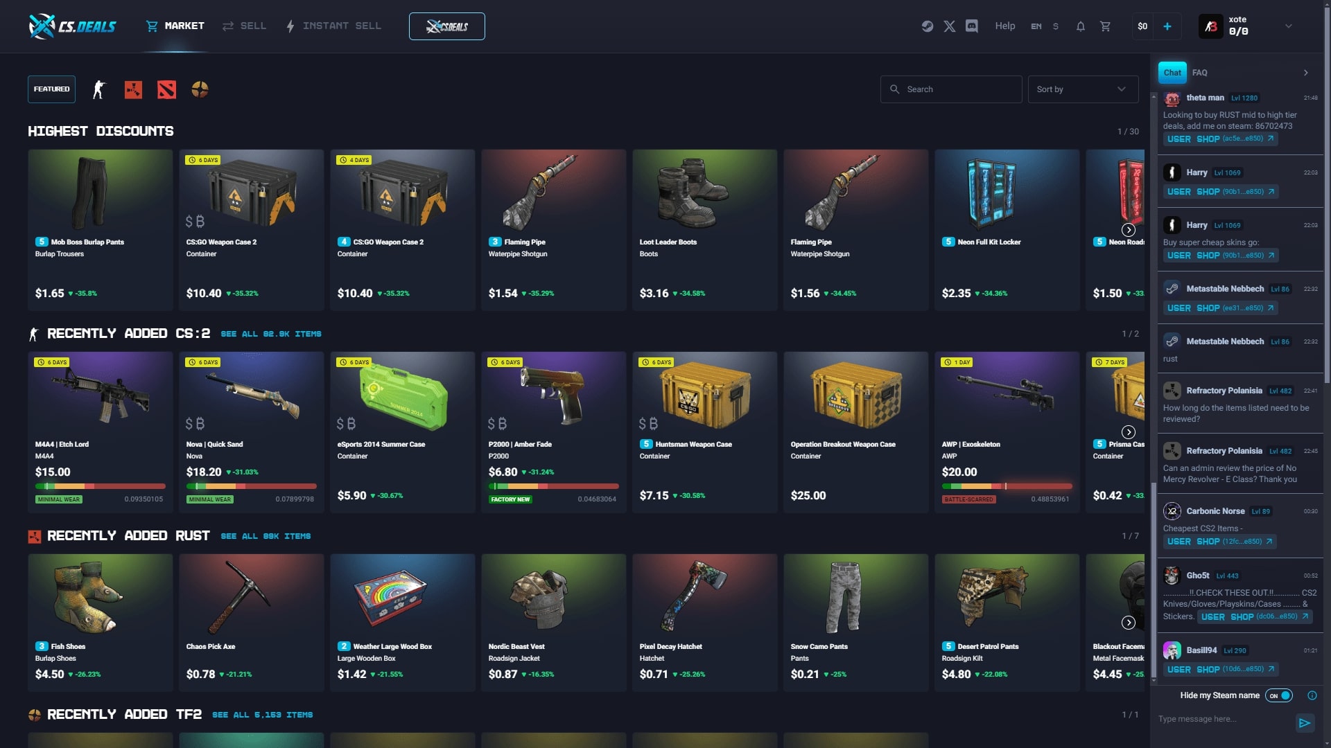 CS.Deals Main Page ScreenShot