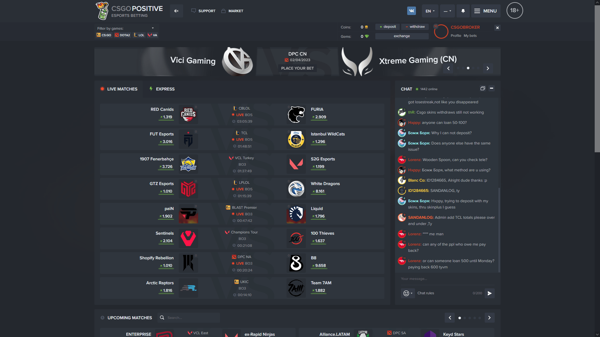 CSGOPositive Main Page ScreenShot