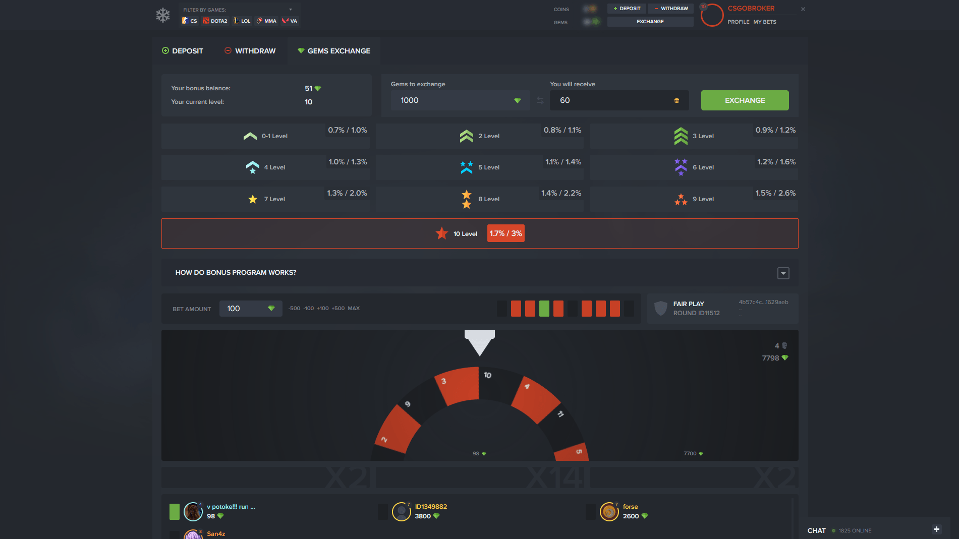 CSGOPositive Roulette ScreenShot