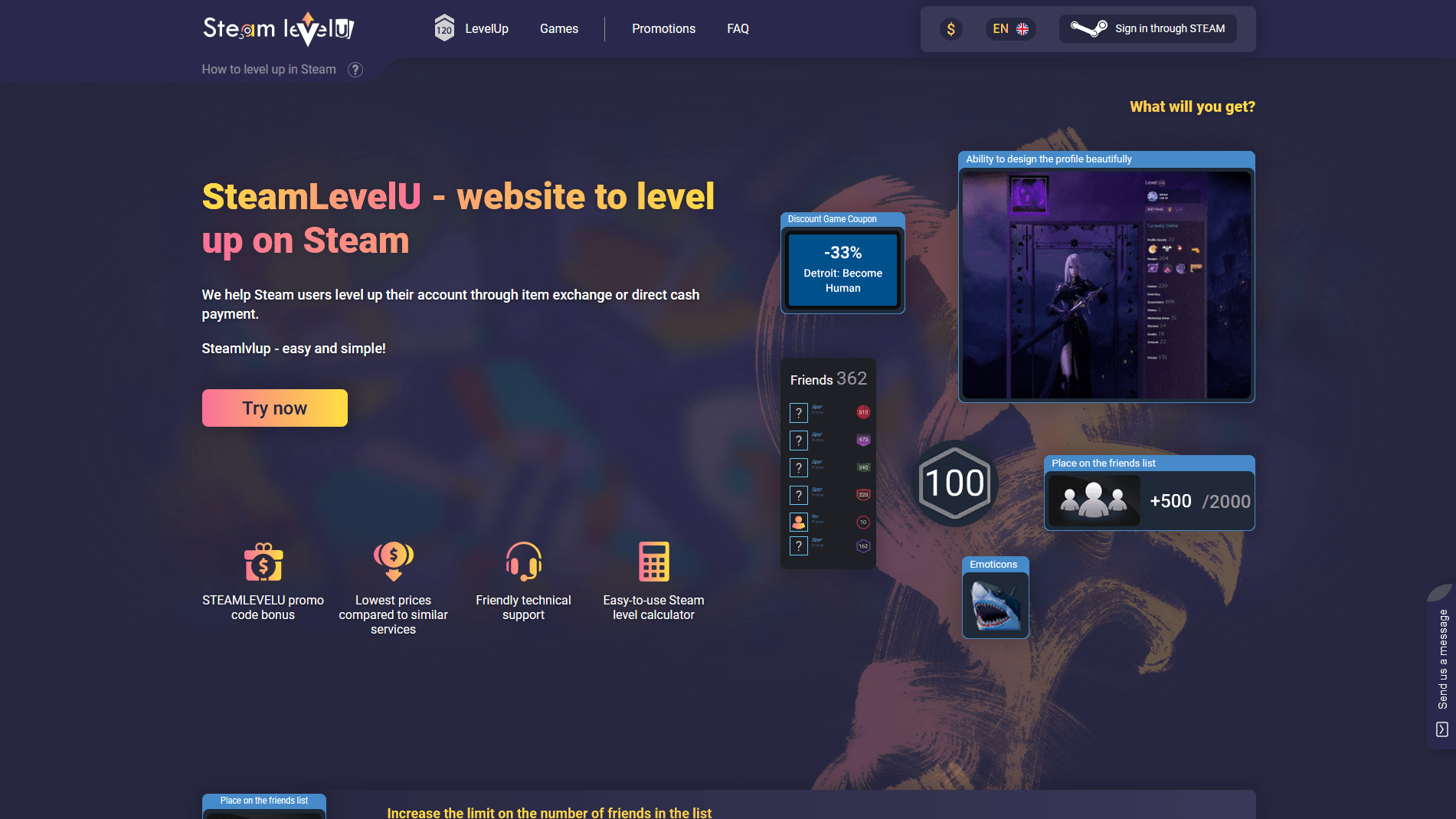 SteamLevelU ScreenShot 1