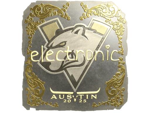 Sticker | electronic (Gold) | Austin 2025