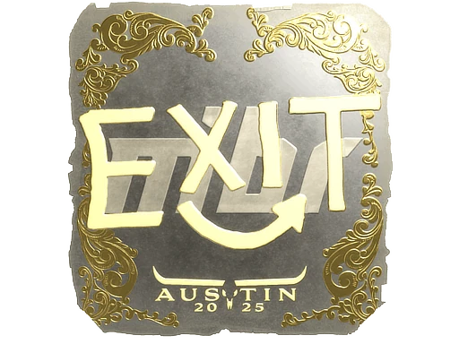 Sticker | exit (Gold) | Austin 2025