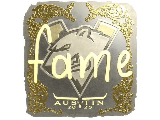 Sticker | fame (Gold) | Austin 2025