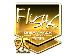 Sticker | flusha (Gold) | Cluj-Napoca 2015
