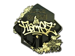 Sticker | FlameZ (Gold) | Rio 2022
